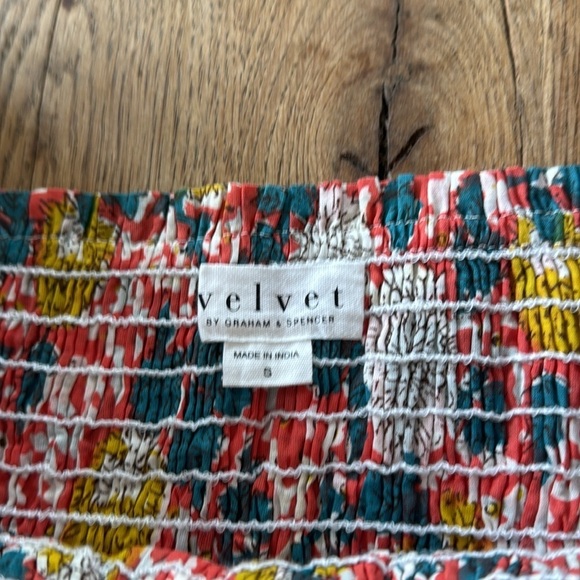 ANTHROPOLOGIE Velvet by Graham & Spencer Taria Smocked Dress - Picture 4 of 7